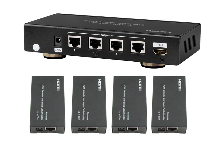 LINK-MI LM-SP19 1*4 HDMI Splitter Over Single Cat5e/6 Cable