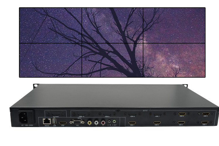 LINK-MI LM-TV06 HDMI+VGA+AV+USB LED/LCD 2x3 Video Wall Controller Support 180 Degree Rotation