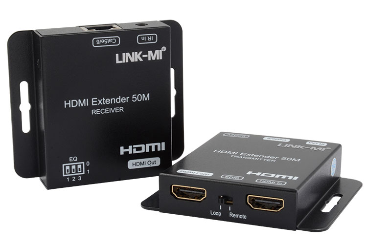 LINK-MI LM-EX13 50m HDMI Extender over single Cat5e/6 cable with loop out