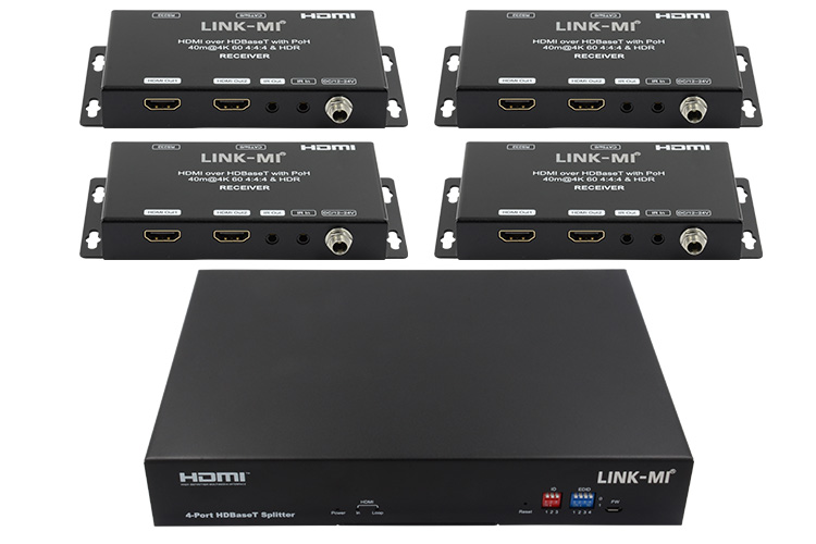 LINK-MI LM-SPH05-100 1x4 HDMI 2.0 HDBaseT Splitter support 4K@60hz