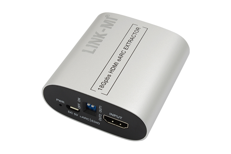 LINK-MI LM-AUE02 18Gbps HDMI eARC Extractor, HDMI2.0b, 18Gbps, 4K2K@60Hz, CEC, EDID