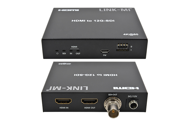LINK-MI LM-HSD6 4K HDMI to SDI Converter with loop out Support 12G, 4K@60Hz, EDID, Max. 120m