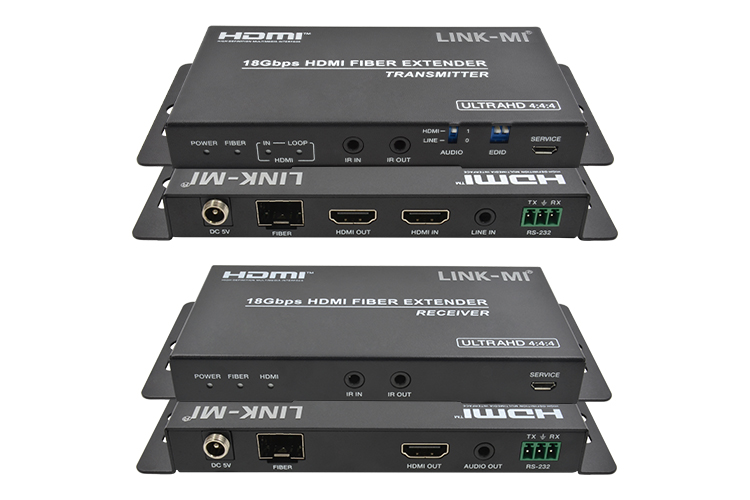 LINK-MI LM-OF02B 4K HDMI Over Fiber Extender with audio extract