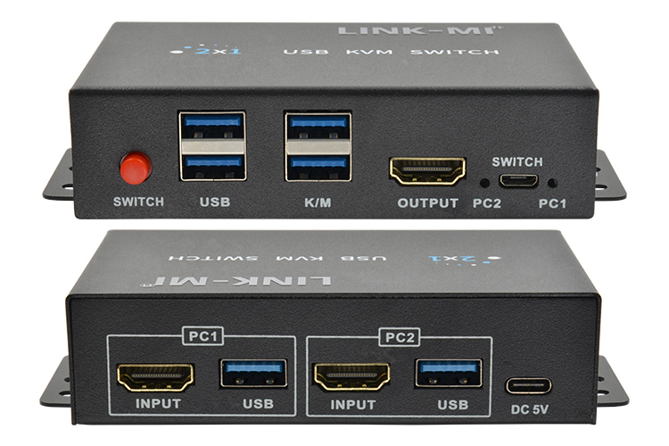 LINK-MI LM-SWK201 2 Port HDMI KVM USB3.0 Switch